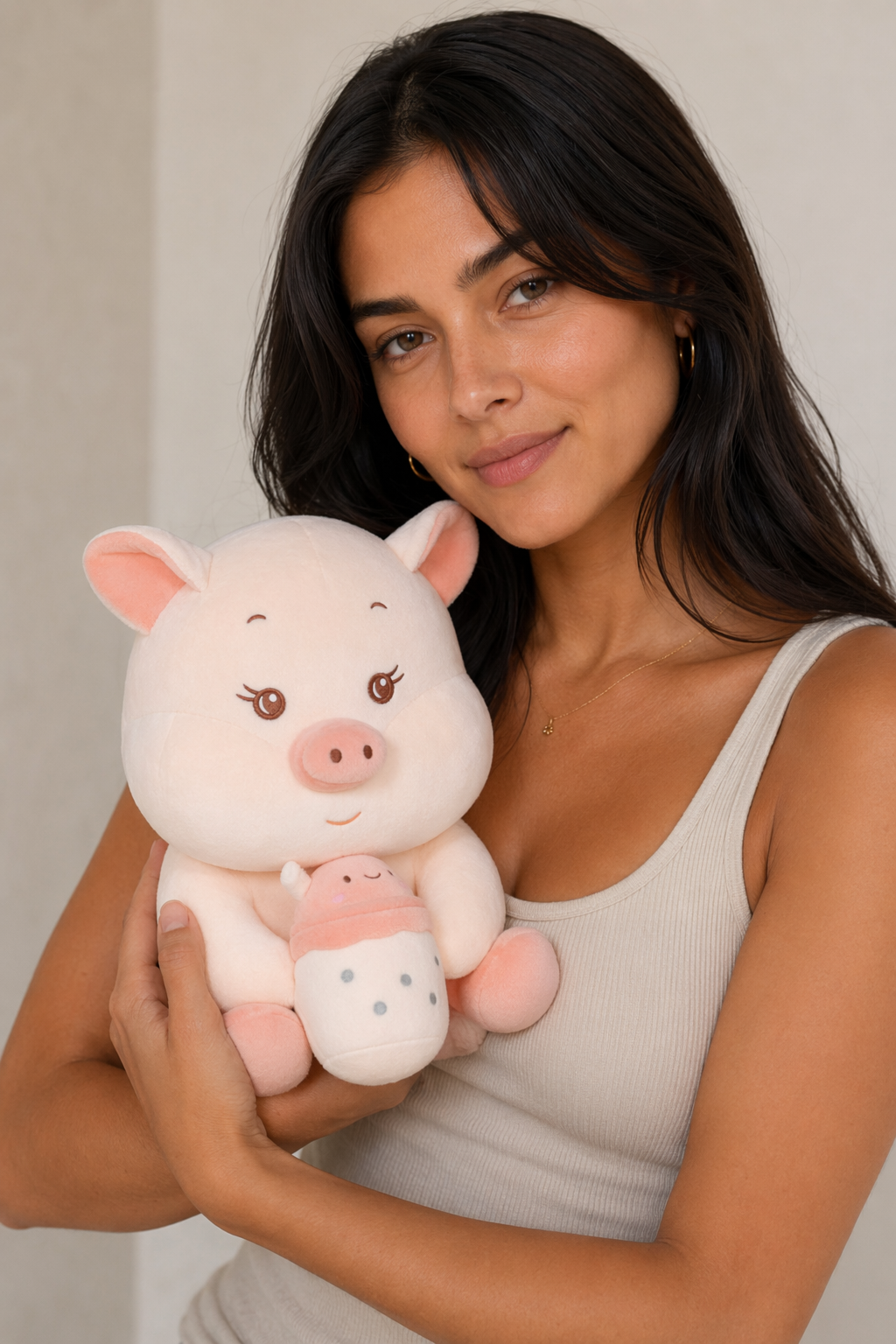 Boba Pig Plushie: Cute, Soft, Cartoon 30cm Pink