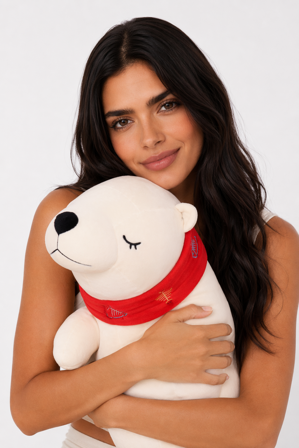 John - Adorable 50cm White Bear Plush 1