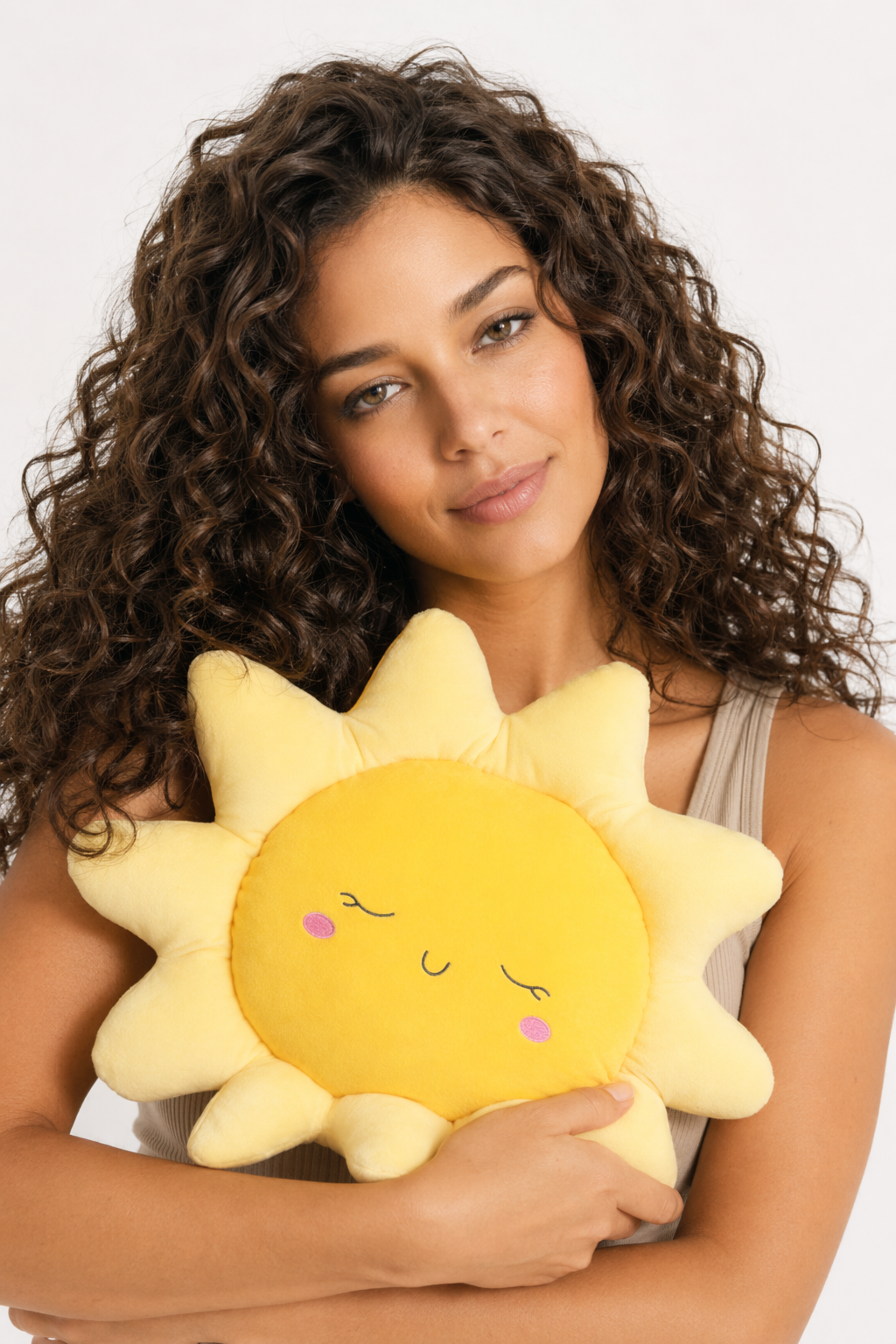 Stylish Sun Design  Car Pillows Yellow