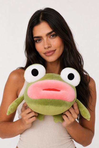 Anime Frog Keychain Plush Cuteness green