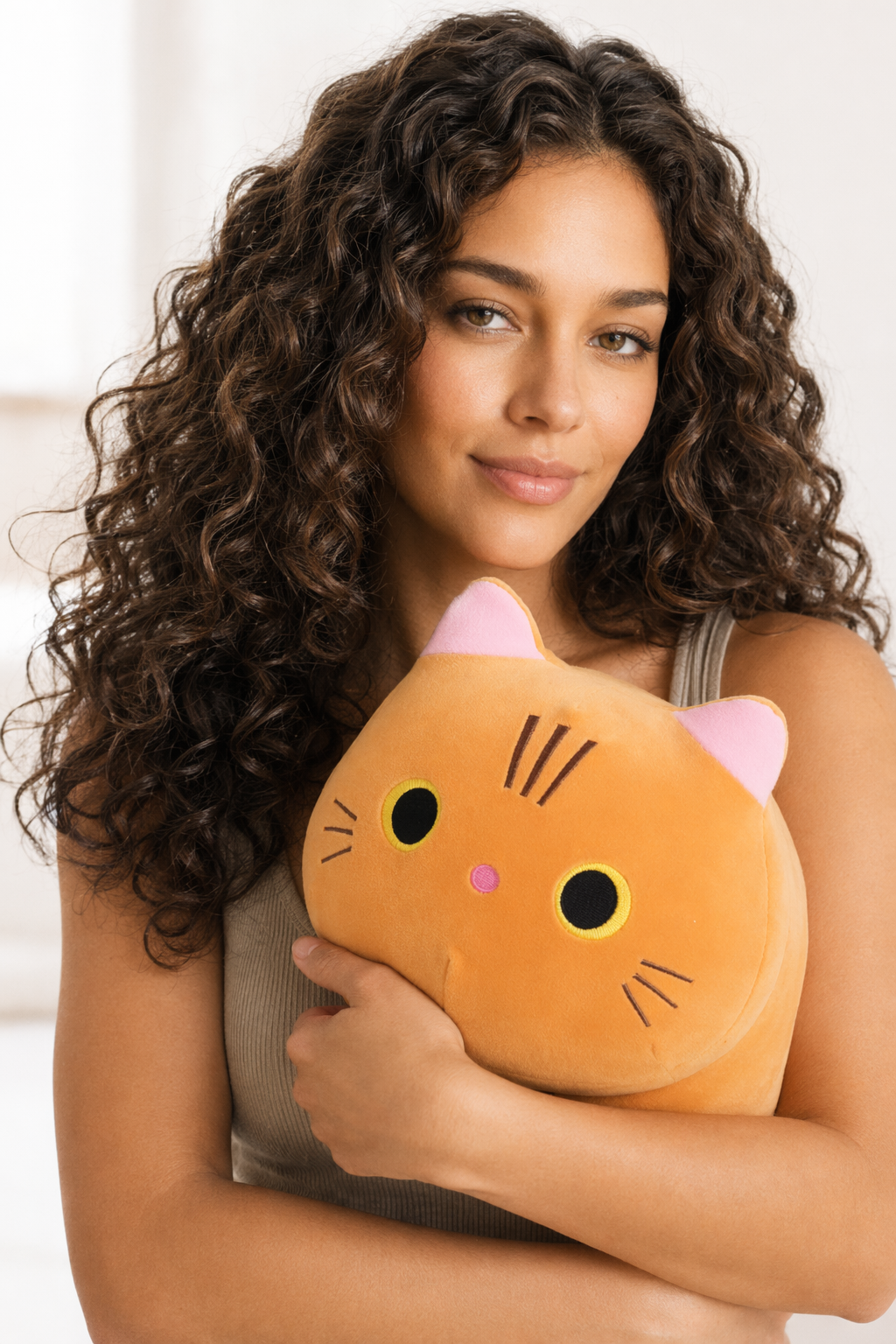 Madison - Kawaii 25cm Black Cat Plush Orange