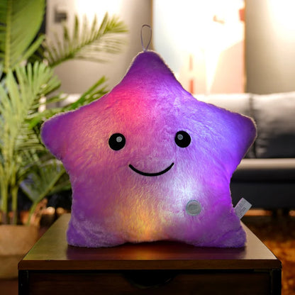 Colorful Glowing LED Star Pillow