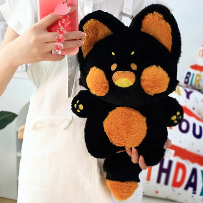 Isaac, Adorable Kawaii Plush Cat: white, pink cat, kawaii style