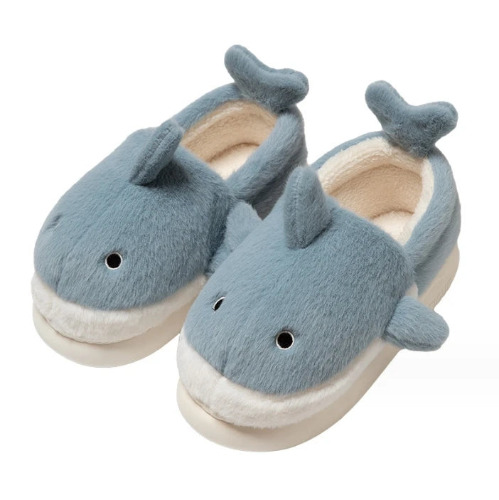 Eleanor - Cozy Cartoon Shark Slippers