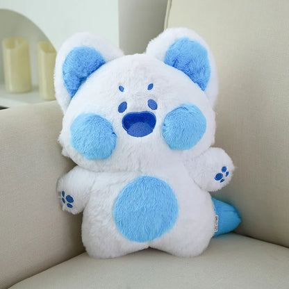 Isaac, Adorable Kawaii Plush Cat: white, pink cat, kawaii style