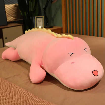Anxiety-Relieving Plush Dinosaur Toy: turquoise, green dinosaur, kawaii cartoon style