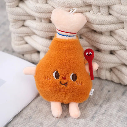 Adorable Food Plush Keychain Collection