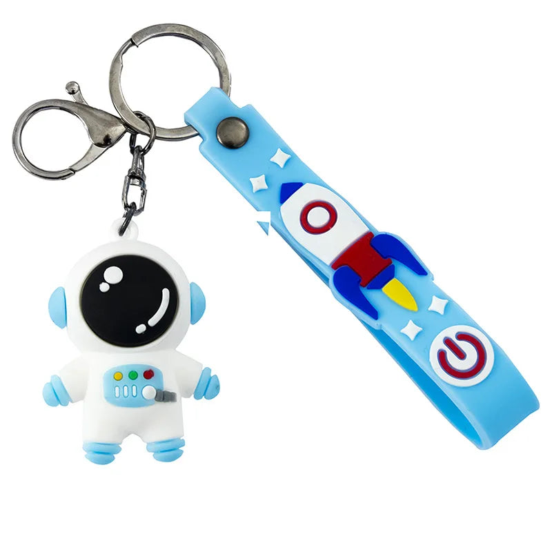 Creative Silicone Astronaut Couple Keychain