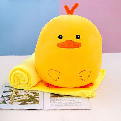 Levi, Cute Anime Plush Hugging Pillow: yellow, orange duck, kawaii cartoon style