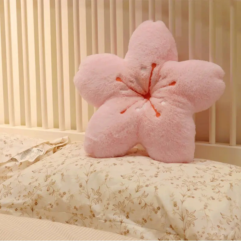 Sakura Blossom Plush Pillow: Adorable Home Decor