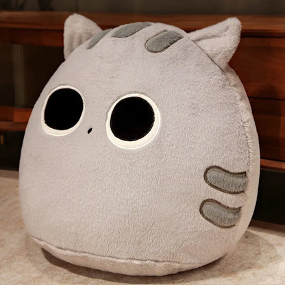 Aaliyah, 30cm Cute Black Cat Plush: orange, gray cat-like animal characters, kawaii cartoon style