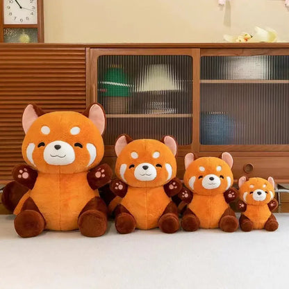 Matthew, ized Plush Raccoon Doll Cushions: orange, brown red panda, kawaii cartoon style