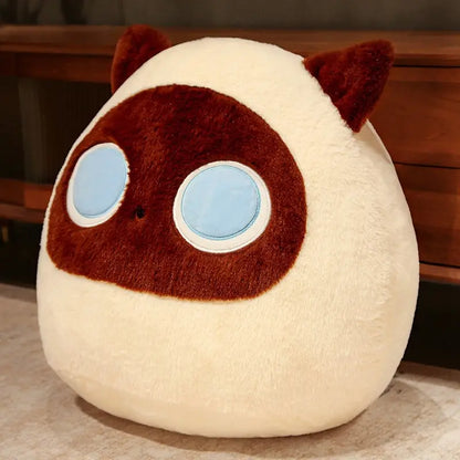 Aaliyah, 30cm Cute Black Cat Plush: orange, gray cat-like animal characters, kawaii cartoon style
