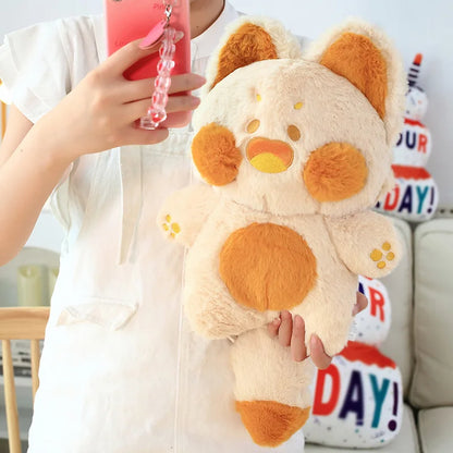 Isaac, Adorable Kawaii Plush Cat: white, pink cat, kawaii style