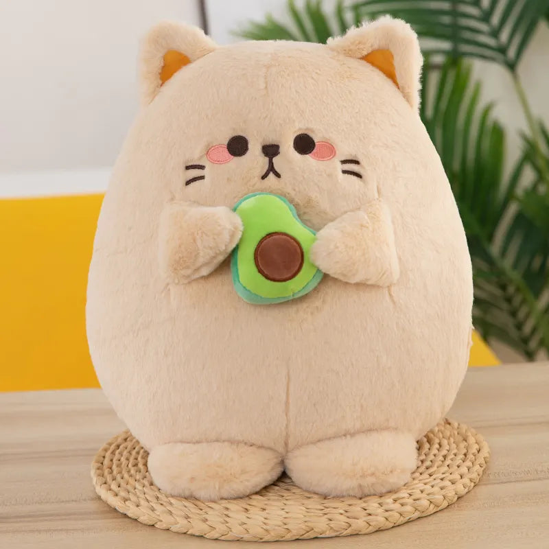 Loui - Kawaii Cat Plush Toy: Huggable Avocado