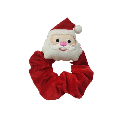 Flannel Santa Hair Tie Set