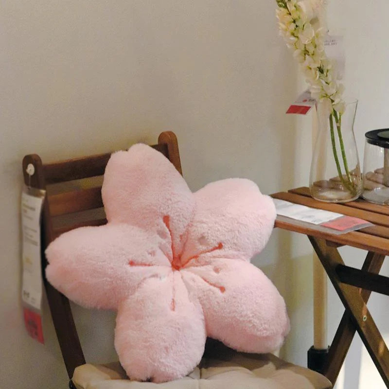 Sakura Blossom Plush Pillow: Adorable Home Decor