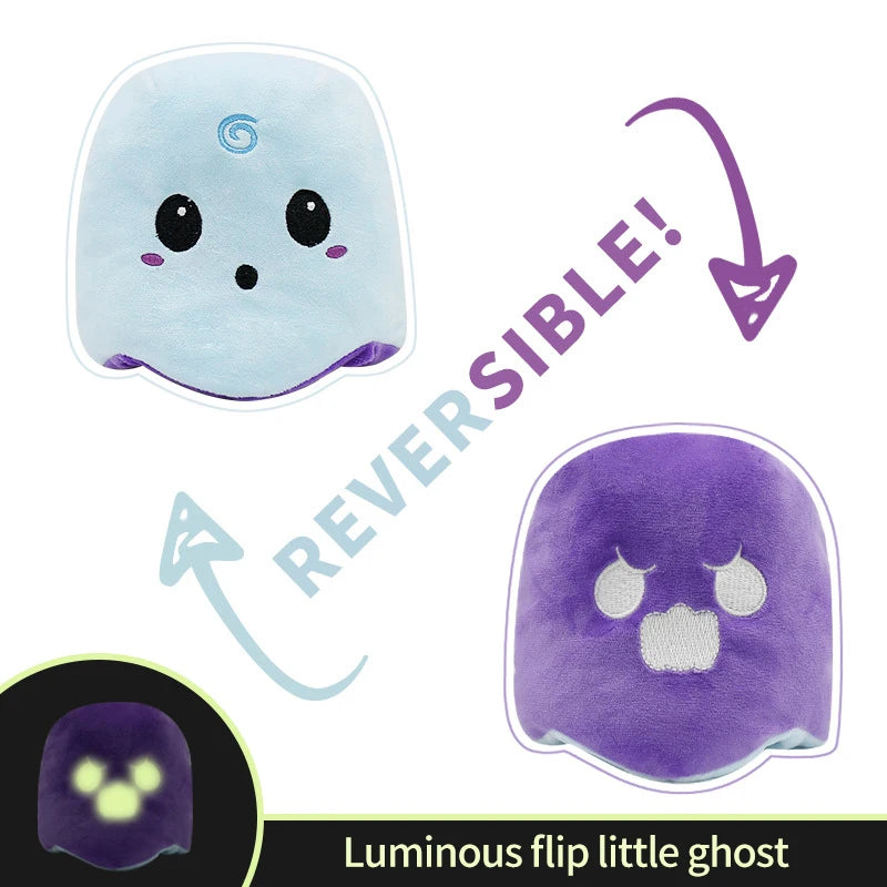 Luminous Reversible Ghost Plush Pillow.