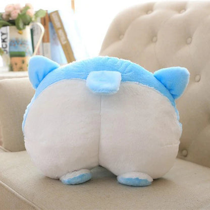 Plush Animal Car Tissue Holder: cream, tan cat, kawaii style