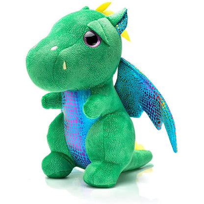 Adorable 25cm Dragon Plush Toy: dark blue, purple dragon, kawaii cartoon style