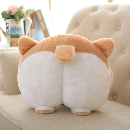 Plush Animal Car Tissue Holder: cream, tan cat, kawaii style