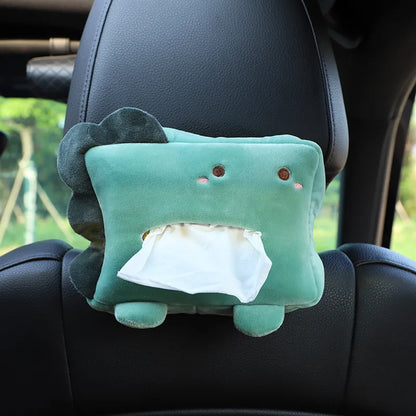 Plush Animal Napkin Holder: Versatile & Adorable Car Accessories: light pink, dark pink pig, kawaii style